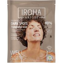 Veido kaukė Iroha Nature Dark Spots Face Sheet Mask With Tranexamic Acid, Niacinamide, Vitamin C & Hyaluronic Acid MTIN45, su traneksamo rūgštimi, niacinamidu, vitaminu C ir hialurono rūgštimi, 25 ml