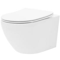 Unitazas Rea Carlo White Rimless su lėtai nusileidžiančiu dangčiu