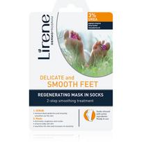 Lirene Foot Care 2 etapų regeneruojamoji pėdų priežiūros priemonė šveičiamasis kremas + kaukė kojinėse 3% Urea 1 pora