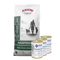 ARION Maintenance Chicken Adult Giant 12kg ENZO VET Hipoalerginė dieta su triušiena šunims 3x400g