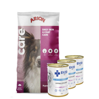Arion Hypoallergenic 12kg + ENZO VET Hipoalerginė dieta su kalakutiena šunims 3x400g