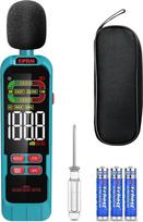 "Kiprim NM01" decibelų matuoklis su maksimalios/minimalios vertės įrašymo garsumo matuokliu Garso lygio matuoklis DB matuoklis su A/C svėrimu ir apšviestu LCD ekranu - yra nešiojimo krepšys