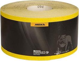 "Mirka" geltonas šlifavimo popierius Šlifavimo ritinys / 115 mm x 50 m / P80 / kietmedžio, spygliuočių medienos, dažų šlifavimas, mentelė, plastikas / 1 ritinys