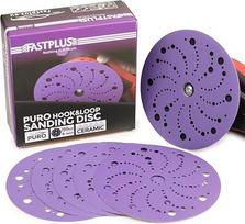 FASTPLUS 50 vnt. švarių šlifavimo diskų, 150 mm švarios šlifavimo plėvelės, 800 grūdėtumo, su įvairiomis skylutėmis, patvarūs, beveik be dulkių, skirti automobilių kėbulo, medžio šlifavimui ir metalo šlifavimui