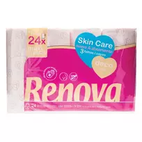 Tualetinis popierius RENOVA SKIN CARE DECO, 3 sl. 24 vnt.