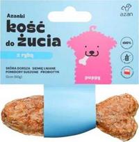 AZANKI Menkės kaulas su probiotikais šuniukams žuvies formos – Šunų skanėstas – 12 cm