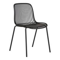 Lauko valgomojo kėdė | 55 x 46,5 x 82 cm | 4 vnt. komplektas | Juoda