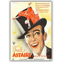 Retro holivudo filmo plakatas „Fred Astaire in The Gay Divorcee“