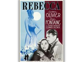 Retro holivudo filmo plakatas „Rebecca“