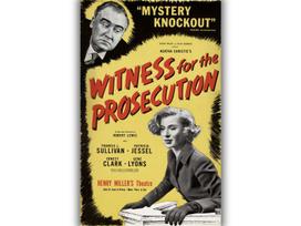Retro holivudo filmo plakatas „Witness for the Prosecution“