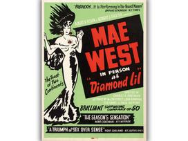 Retro holivudo filmo plakatas „Mae West in Diamond Lil“