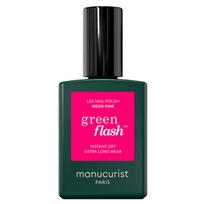 MANUCURIST Green Flash Led Nail Polish Neon Pink 15ml