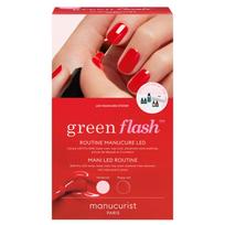 MANUCURIST Green Flash Led Nail Polish Hortencia & Poppy Red rinkinys