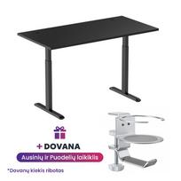 Reguliuojamo aukščio stalas Up Up Bjorn Juodas, Stalviršis M Juodas
