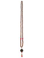 Moteriški karoliukų karoliai Mediniai ilgi karoliai Vintage Boho Mala meditaciniai karoliai ruda