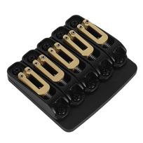5 stygų bosinės gitaros tiltelis Juodas metalas Didelio stiprumo Puikus laidumas Stilingas bosinės gitaros tiltelis