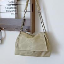 Simple Texture And Fashionable Chain Shoulder Bag Women'S Spring Versatile Messenger Bag Small Square Bag Women smėlis