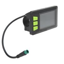 Elektrinio dviračio LCD ekrano matuoklis ABS 22,5 mm 24V 36V 48V 60V valdymo skydelis elektriniam paspirtukui black