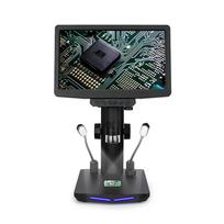 10,1 colio stalinis skaitmeninis mikroskopas suaugusiems 50X-1600X didinimas IPS ekranas 8MP nuotrauka 1080P juoda