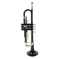 Trimitas B♭ Žalvarinis instrumentas Standartinis rinkinys Pradedantiesiems Grupė Profesionaliems pasirodymams Juodas