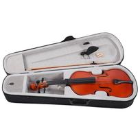 Pradedančiojo smuiko dėklas su lanku, derva, natūralios spalvos styginių instrumentas VA?35 16 colių