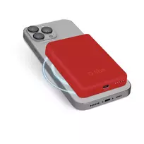 5000 mAh belaidis magnetic Power Bank raudonos spalvos