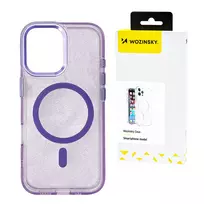 Wozinsky Glitter with Mag Safe for Samsung Galaxy S25 Plus – dėklas telefonui violetinės spalvos with Glitter