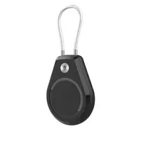 Apple AirTag dėklas Waterproof with Steel Cable – juodos spalvos