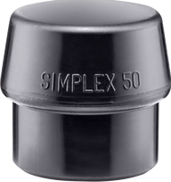 HALDER SIMPLEX įdėklas Gumos mišinys, juodas 50 mm