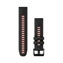 Garmin QuickFit® 22 silikoninė laikrodžio apyrankė | Black - Flame Red