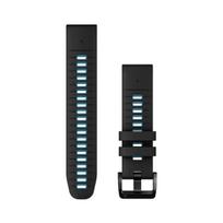 Garmin QuickFit® 22 silikoninė laikrodžio apyrankė | Black - Cirrus Blue