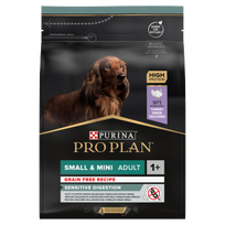 PRO PLAN Sensitive Digestion Small & Mini Adult kalakutienos turtingas ėdalas suaugusiems šunims 2,5 kg