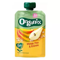 Ekologiška mangų, kriaušių ir granatų skonio tyrė ORGANIX EKO (nuo 6 mėn.), 100 g