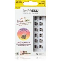 KISS imPRESS Just Press & GO ! priklijuojamųjų blakstienų kuokšteliai be klijų mazgelių Classy Natural 12 vnt.