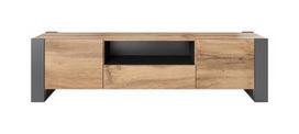 Cama WOOD RTV TV stovas / baldas garso ir vaizdo aparatūrai 1 stalčiai 2 spintos
