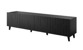 RTV spintelė BARI 200x42x52 matinės juodos spalvos