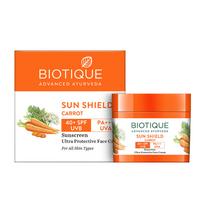 Biotique Sun Shield Carrot 40+Spf kremas nuo saulės 50g