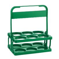 Beer Bottle Caddy Bucket Holder Plastic Foldable Multifunctional Portable Beer Bottle Carrier Green žalia