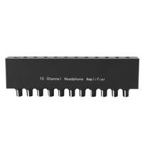 10 Channel Headphone Amplifier Portable Metal Headphone Splitter Built in Equalizer Stereo