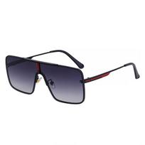 Large Frame Sunglasses Men'S Metal Frame One-Piece Fashion Square Glasses Moisture Sunscreen Driving Sunglasses blue