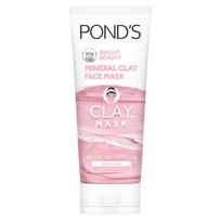 POND'S Bright Beauty mineralinio molio vitaminas B3, 4X aliejų sugeriantis, šviesinantis, molio kaukė akimirksniu švytėjimui be aliejaus, veido kaukė 90 g