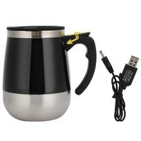 USB įkrovimas Nerūdijančio plieno Elektrinis Magnetinis Vandens Puodelis Pienui Kavai Savaime Maišantis Maišymo Puodelis 400ml