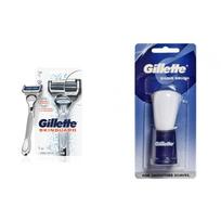 Gillette Skinguard skustuvas, 1 vnt. ir skutimosi šepetėlis (1 vnt pakuotė)