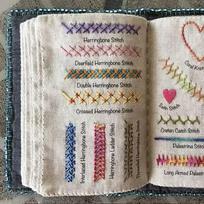 Imitacinio lino „pasidaryk pats“ siuvinėjimo knyga Patobulinkite savo rankdarbių įgūdžius Nešiojama siuvinėjimo knyga su siuvinėjimo siūlių pavadinimais