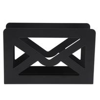 Desktop Metal Mail Holder Modern Black Letter Organizer Multifunctional Letter Sorter Organizer