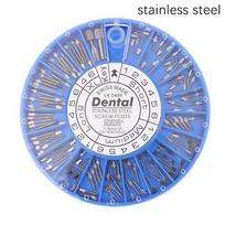 1Box ​​Dental Nerūdijančio plieno Paauksuotas Sraigtas Post Dental Titano medžiaga Dantų šaknų kanalų gydymas, skirtas odontologo įrankiais beige