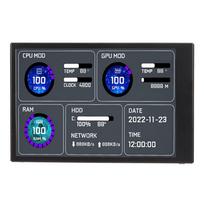Kompiuterio temperatūros monitorius 3,5 colio IPS Dvigubas USB C Temos redaktorius Pritaikomas išdėstymas PC CPU Duomenų monitorius