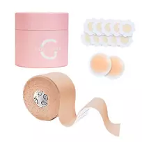 Krūtinės formavimo juosta. lipdukai ir silikoniniai įdėklai Gold Tape Boob Tape