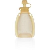 Zopa Silicone Refillable Baby Food Pouch maišelis maistui 0 m+ Transparent Yellow 120 ml