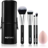 Notino Makeup Brushes Essential Professional Make-Up Brushes & Sponge Set makiažo šepetėlių rinkinys su dėklu 5 vnt.